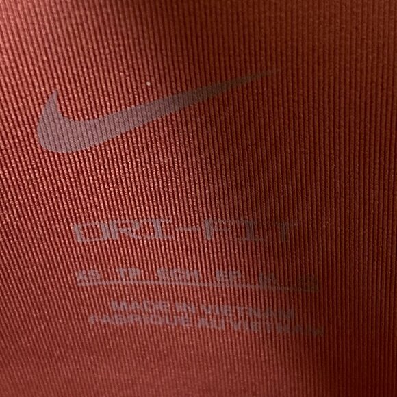 Nike DriFIT Zip-Front Sports Bra XS High Impact Rust / Red - Picture 3 of 6